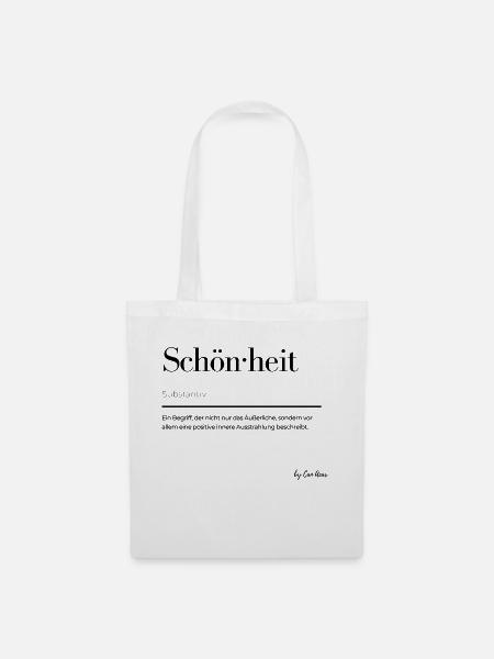 Schönheit - Stoffbeutel - Weiß
