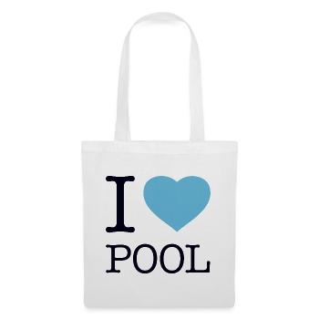 I LOVE POOL - Stoffbeutel - Weiß - Vorne