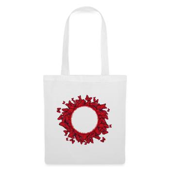beaucoup de papillons rouges cadres imaginatifs - Sac en tissu - blanc - Devant