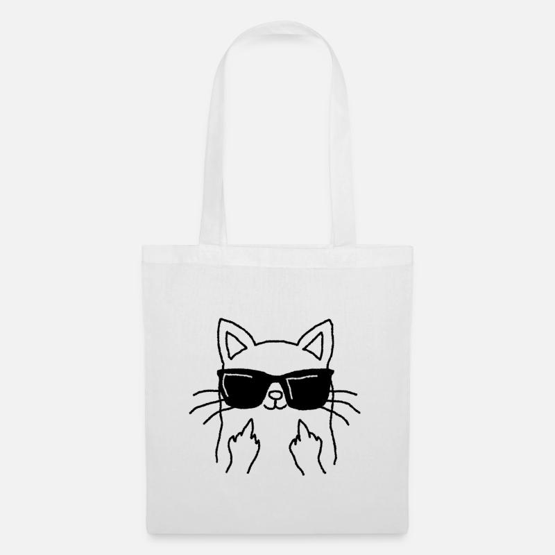 Cool Cat  - Stoffbeutel - Weiß