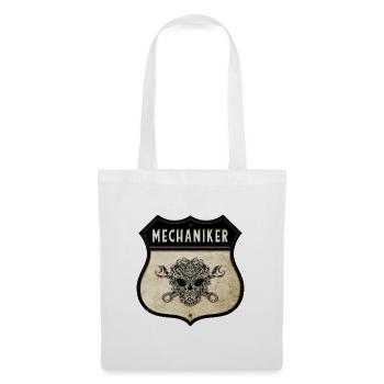 Mechanic Skull Coat of Arms - Tote Bag - white - Front