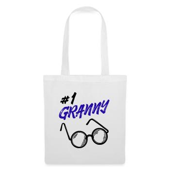 Grand-mère Lunettes Déclaration Grand-mère Meilleure grand-mère - Sac en tissu - blanc - Devant