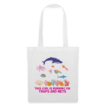 Girl Net Boat Marine Biologist Biology Ocean - Tote Bag - white - Front