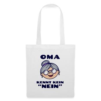 Brille Großmutter Oma Alte Frau Statement Omi - Stoffbeutel - Weiß - Vorne