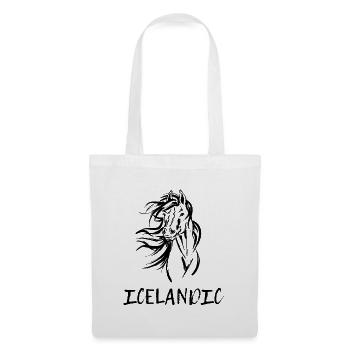 Cheval Amour Dire Étalon Chevaux Islandais Chevaux Chevaux - Sac en tissu - blanc - Devant