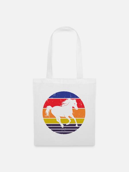 Islandpferde Pferdeliebe Galopp Pferde Reiten - Stoffbeutel - Weiß