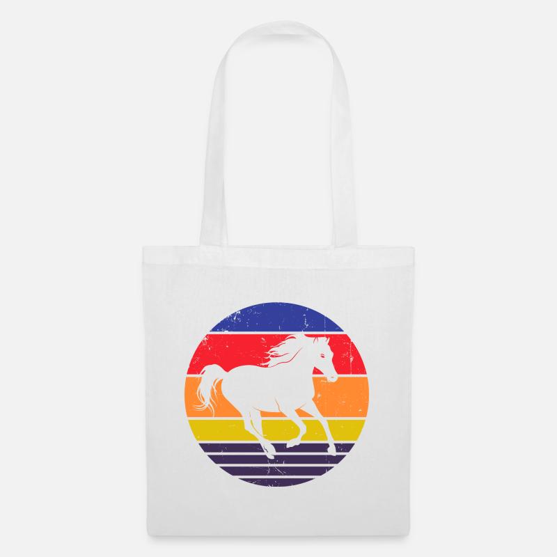 Islandpferde Pferdeliebe Galopp Pferde Reiten - Stoffbeutel - Weiß