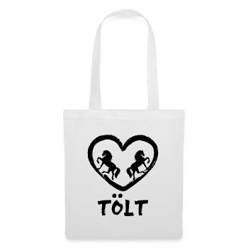 Tölt Horses Icelandic Horses Horse Love Heart Saying - Tote Bag - white - Front