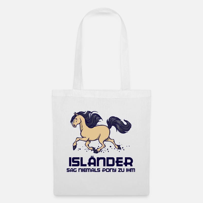Pferdenarr Islandpferde Pferde Statement Galopp - Stoffbeutel - Weiß