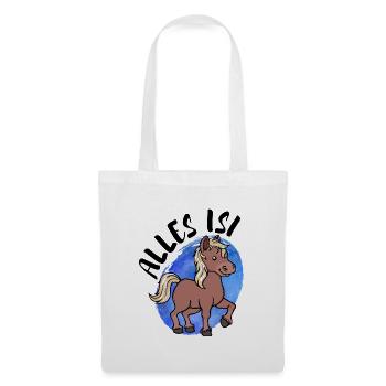 Islandponys Islandpferde Pony Pferde Statement - Stoffbeutel - Weiß - Vorne