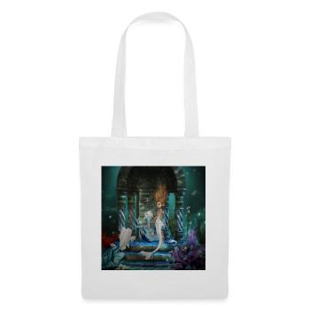 Cute little mermaid with fantasy fish - Tote Bag - white - Front