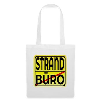 Büro Strand - URLAUB SOMMERFERIEN - Stoffbeutel - Weiß - Vorne