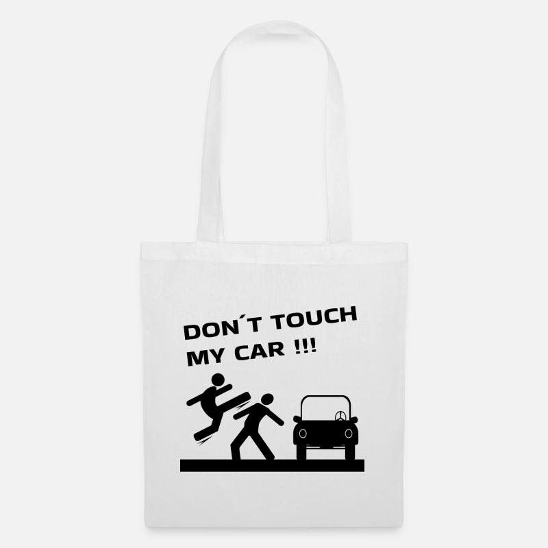 Auto CAR DON'T TOUCH MY CAR - Stoffbeutel - Weiß