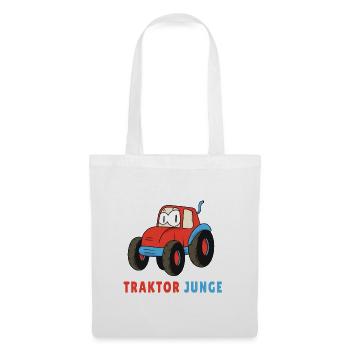 Traktor Junge - Stoffbeutel - Weiß - Vorne