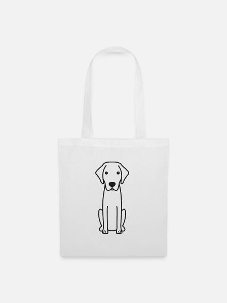 Blue Lacy Dog Cartoon Kawaii Illustration - Stoffbeutel - Weiß