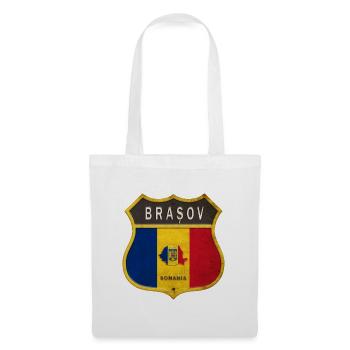 Brașov Rumänien Wappen Design - Stoffbeutel - Weiß - Vorne