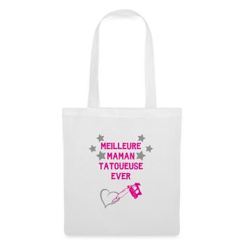 Meilleure maman tatoueuse ever fête des mères gift - Sac en tissu - blanc - Devant