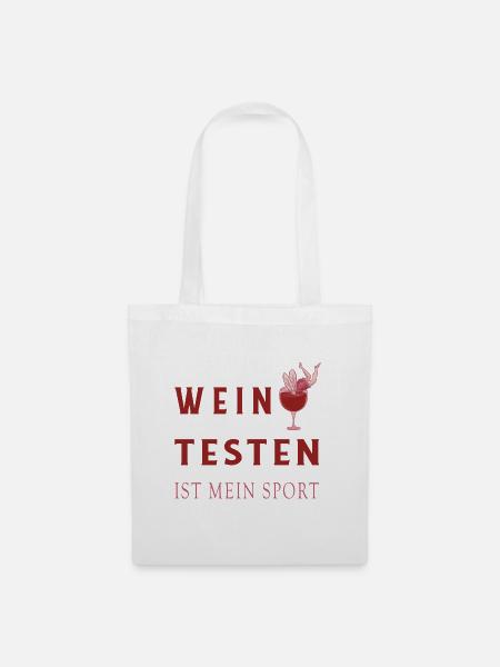 Wein Tester Design - Stoffbeutel - Weiß