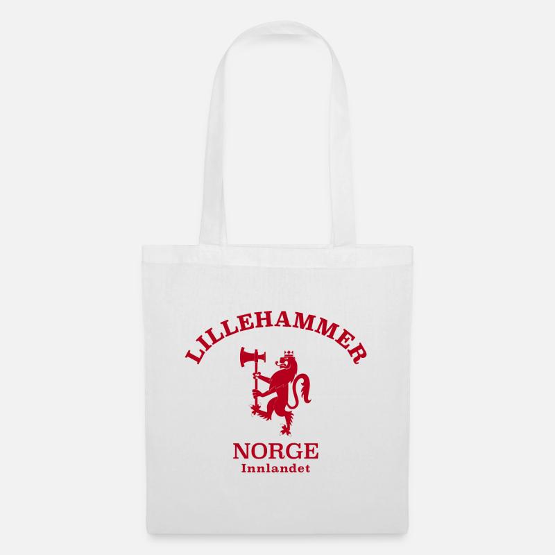 LILLEHAMMER Norwegen Norway Norge - Stoffbeutel - Weiß