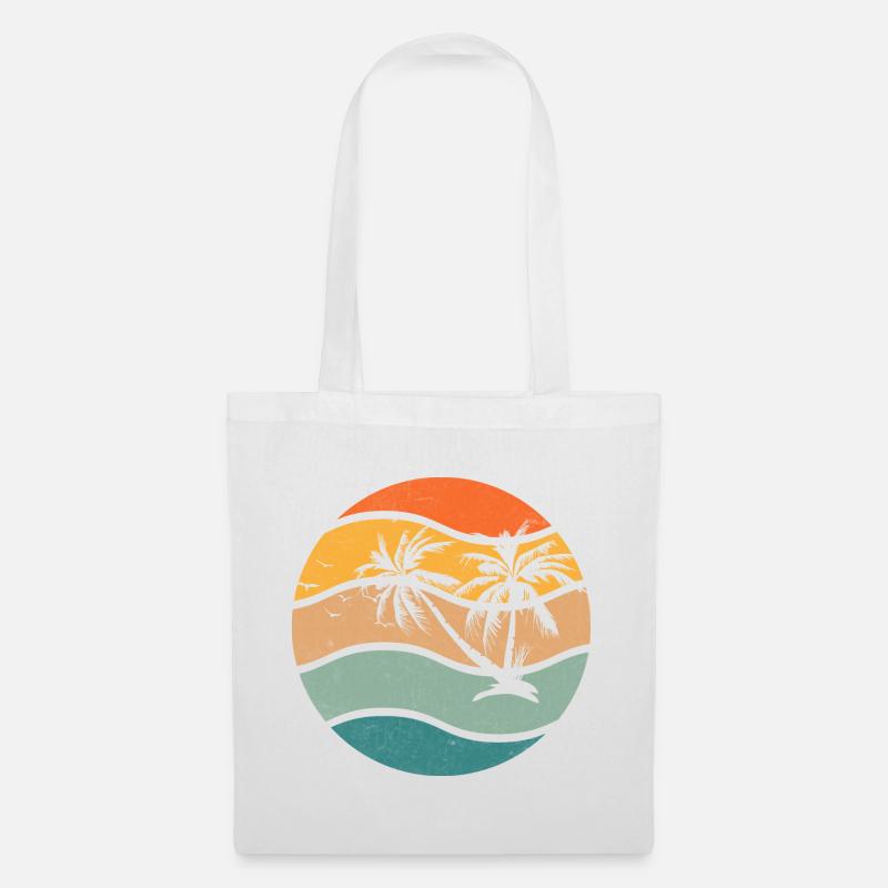 Summer Palm Trees - Tote Bag - white