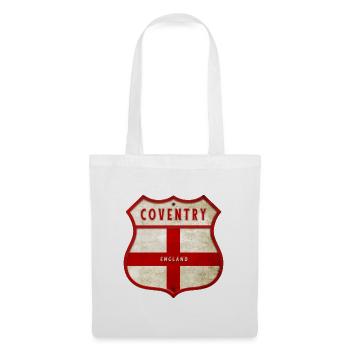 Coventry England Wappen - Stoffbeutel - Weiß - Vorne