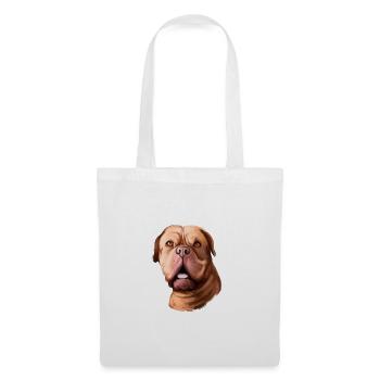 Dogue De Bordeaux Aquarelle pour chien Illustration - Sac en tissu - blanc - Devant