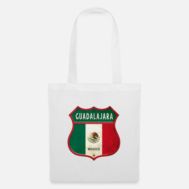 Guadalajara Mexiko Wappen Design - Stoffbeutel - Weiß