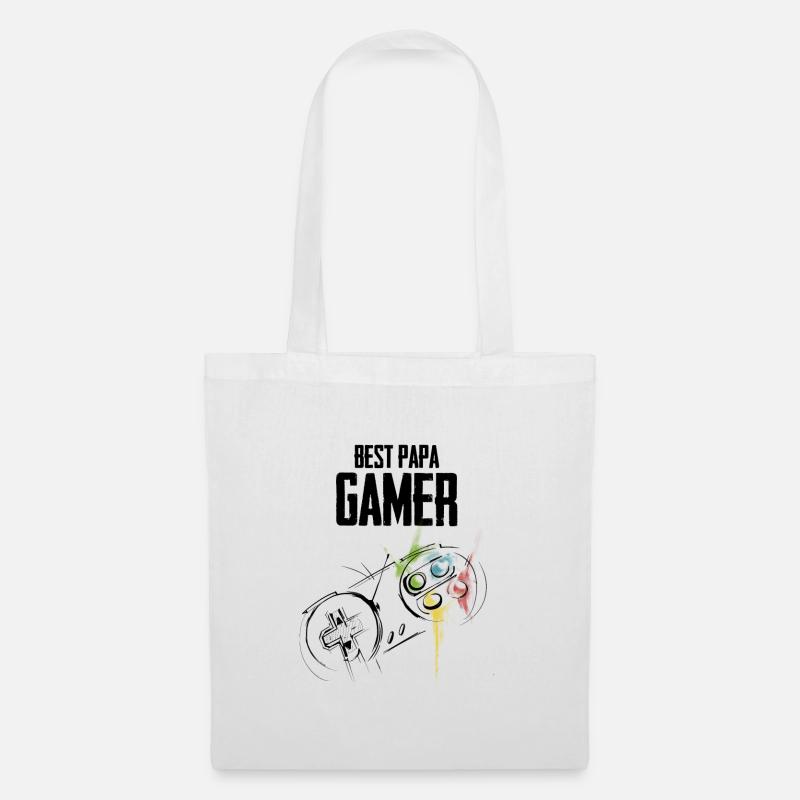 Bester Daddy Gamer - Stoffbeutel - Weiß
