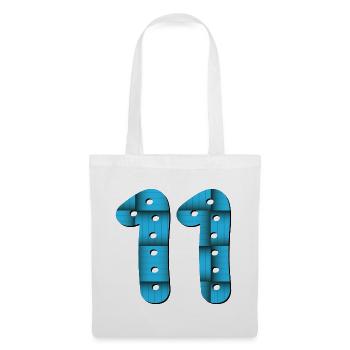 Number 11 - NUMBER ELEVEN - 11th birthday - Tote Bag - white - Front