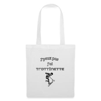 J'peux pas j'ai trottinette - Sac en tissu - blanc - Devant