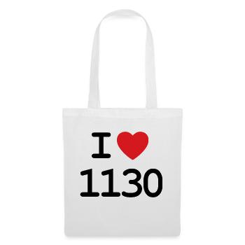 I love 1130 - Ich liebe Hietzing Shirt - Stoffbeutel - Weiß - Vorne