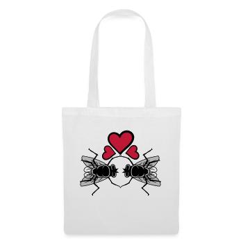 Houseflies in love Couple Hearts - Tote Bag - white - Front