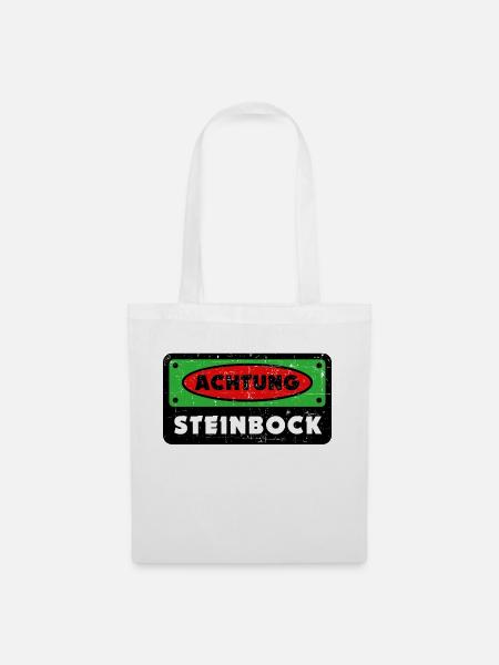 Steinbock Astrologie Tierkreis Statement Gezeiten - Stoffbeutel - Weiß