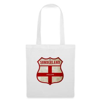 Sunderland England Wappen - Stoffbeutel - Weiß - Vorne