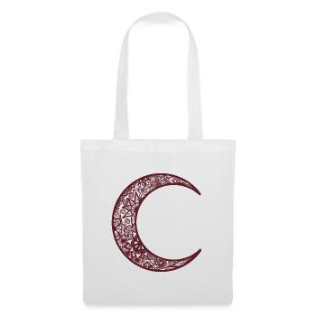 Tatouage au Henné Rouge Croissant de Lune - Sac en tissu - blanc - Devant
