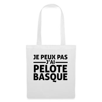 je peux pas j'ai Pelote basque - Sac en tissu - blanc - Devant