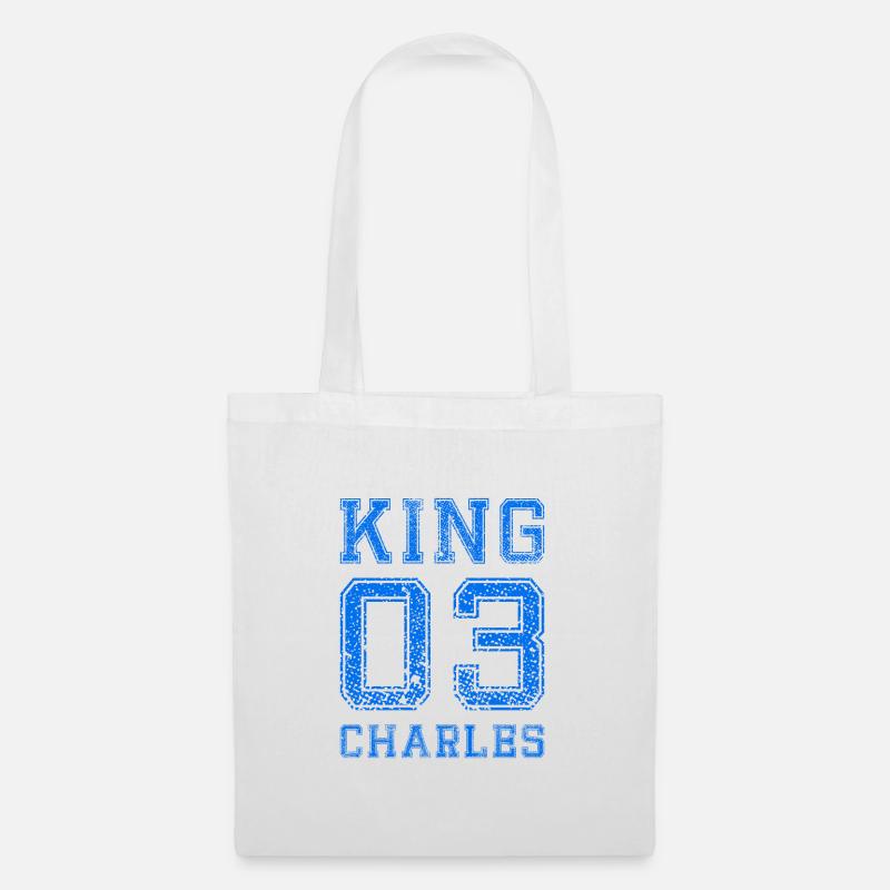 König Charles III England Prinz Charles - Stoffbeutel - Weiß