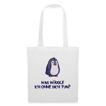 Tier Humorvoll Pinguin Statement Arktis Vogel - Stoffbeutel - Weiß - Vorne