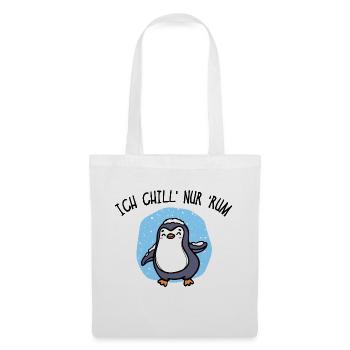 Kälte Pinguin Vogel Tier Eis Schnee Statement - Stoffbeutel - Weiß - Vorne