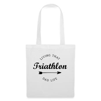 triathlon dad life - Stoffbeutel - Weiß - Vorne