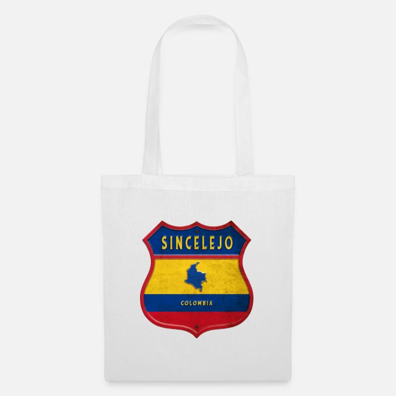 Sincelejo Kolumbien Wappen Design - Stoffbeutel - Weiß