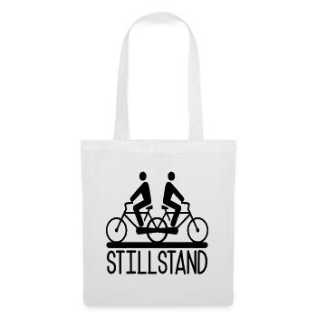 STILLSTAND FAHRRAD FAHREN - Stoffbeutel - Weiß - Vorne