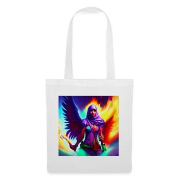 Fille musulmane avec des ailes d’ange Art - Sac en tissu - blanc - Devant
