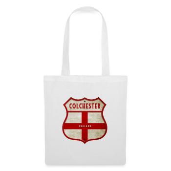 Colchester England Wappen - Stoffbeutel - Weiß - Vorne