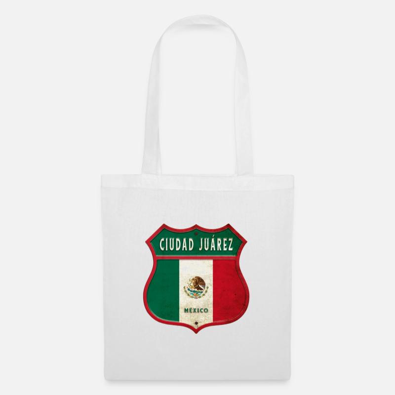 Ciudad Juárez Mexiko Wappen Design - Stoffbeutel - Weiß