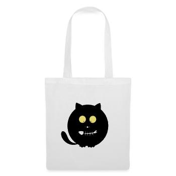 Poisson Bouche Chat - Sac en tissu - blanc - Devant
