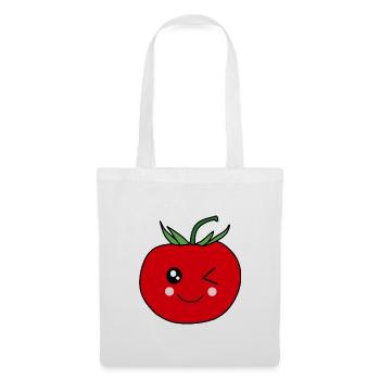 Tomato face design for food fans - Tote Bag - white - Front