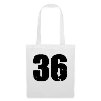 36 Zahl Trikot - Stoffbeutel - Weiß - Vorne