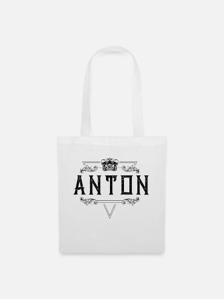 Anton Name - Stoffbeutel - Weiß