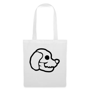 Skull Dog Halloween Squelette - Sac en tissu - blanc - Devant